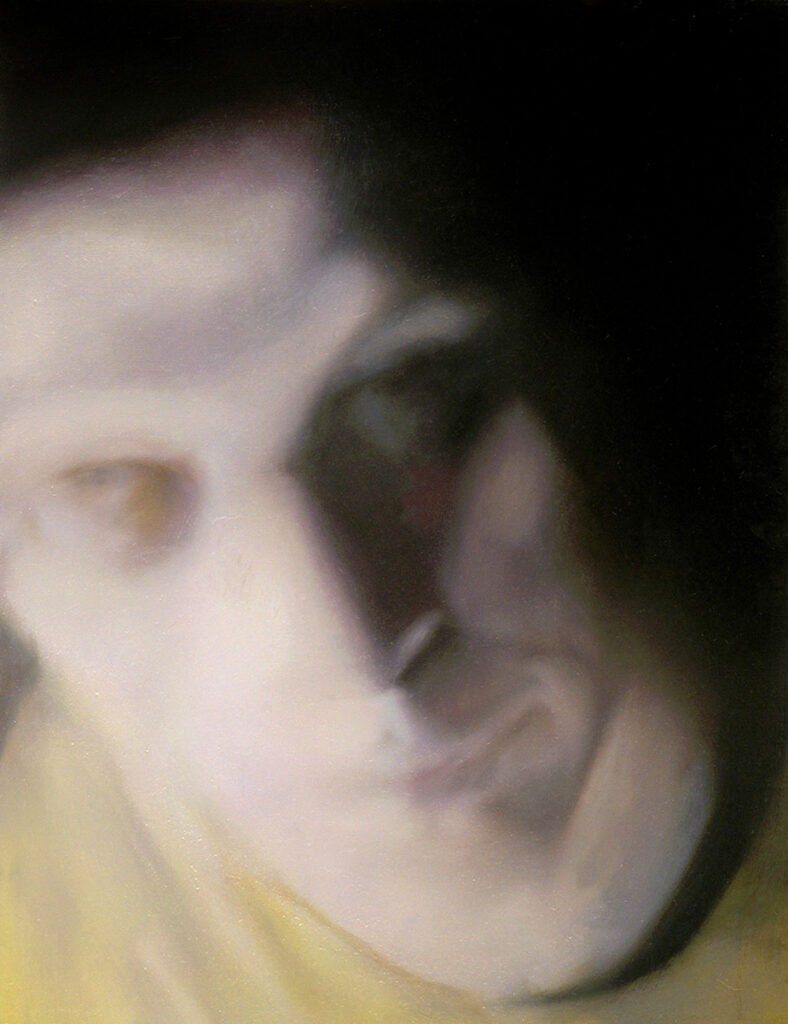 Je est un autre > huile sur toile  (autoportrait) > 55 x 38 cm > 1992