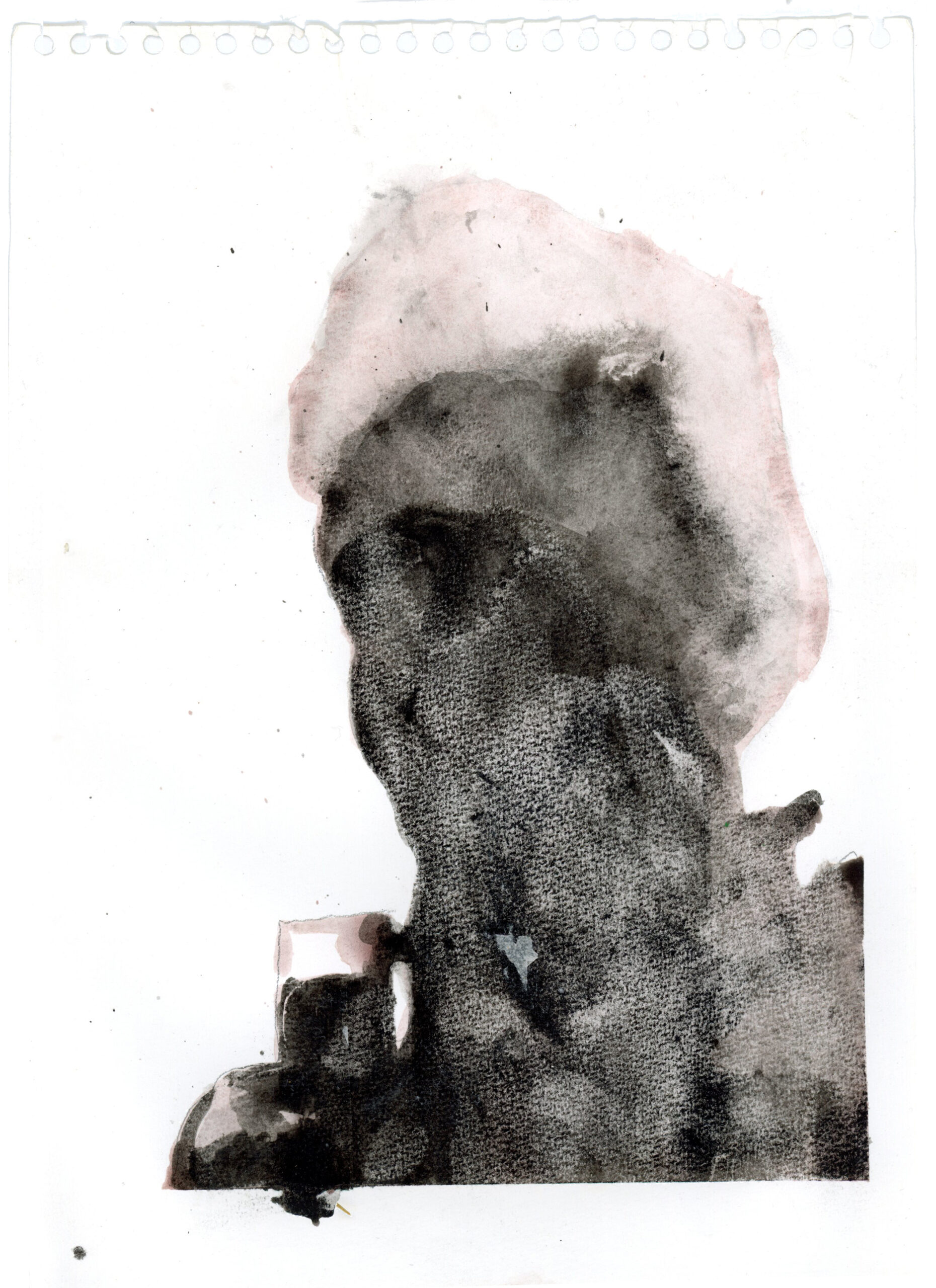 Autoportrait  > aquarelle sur papier